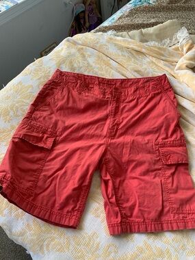 Nautica Coral-Red Men's Cargo Shorts